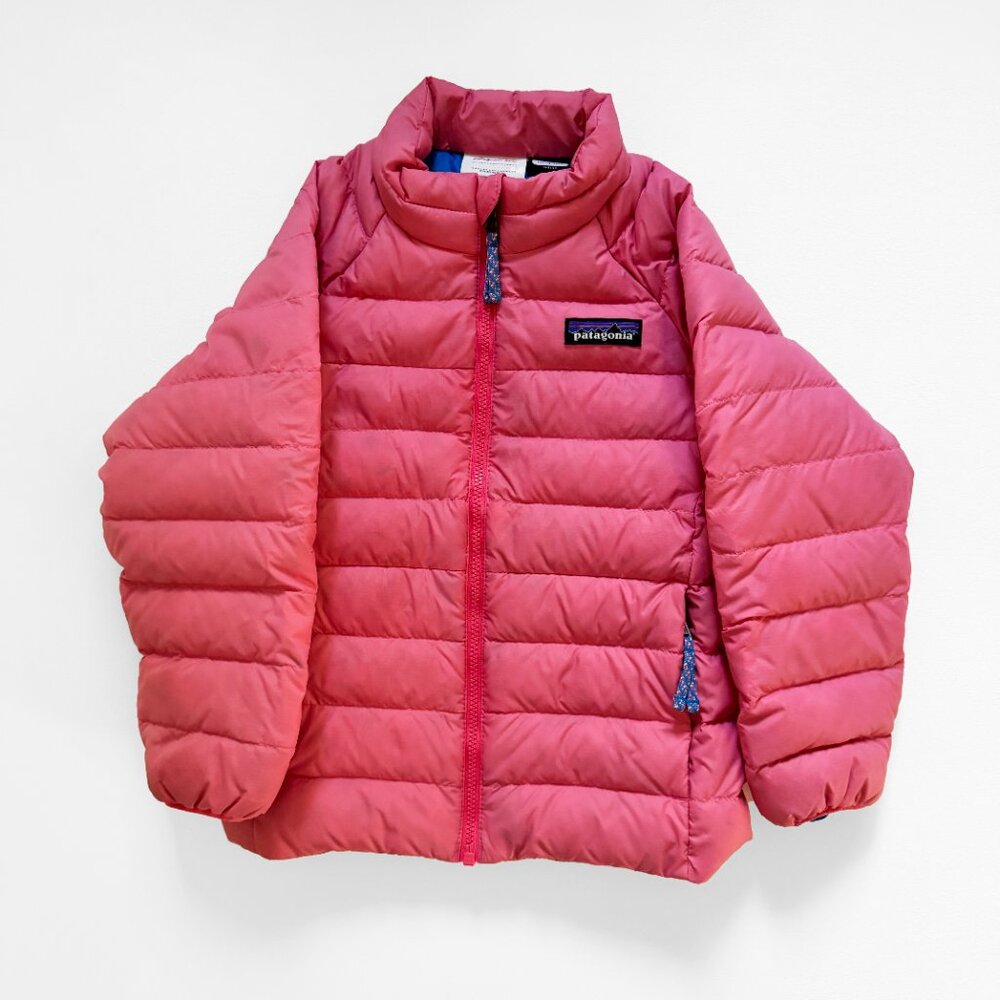 Patagonia Baby Down Sweater Jacket 4T Pink Blue